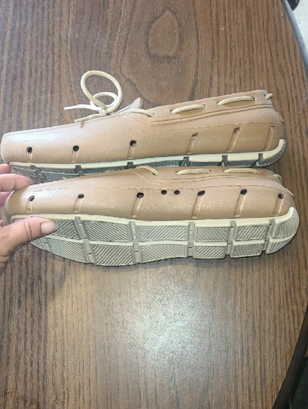 Tucket Giller Khaki & Vanilla Deck Boat Driver Shoes Men's Size 9